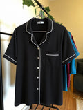 Everyday Comfy Black Short Pajamas