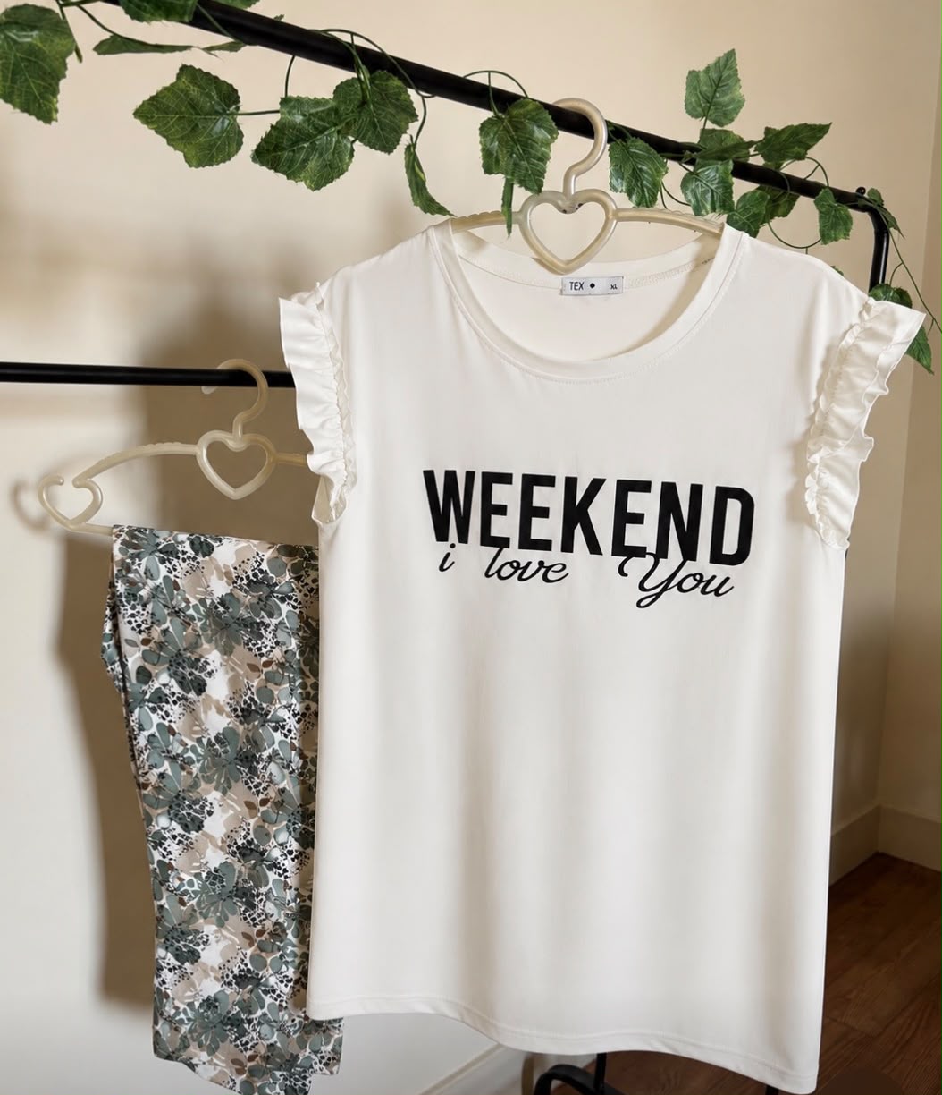 Weekend I Love You Pajama Set