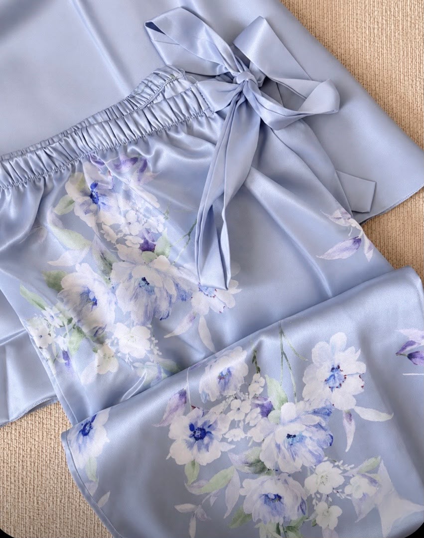 Powder Blue Satin Set
