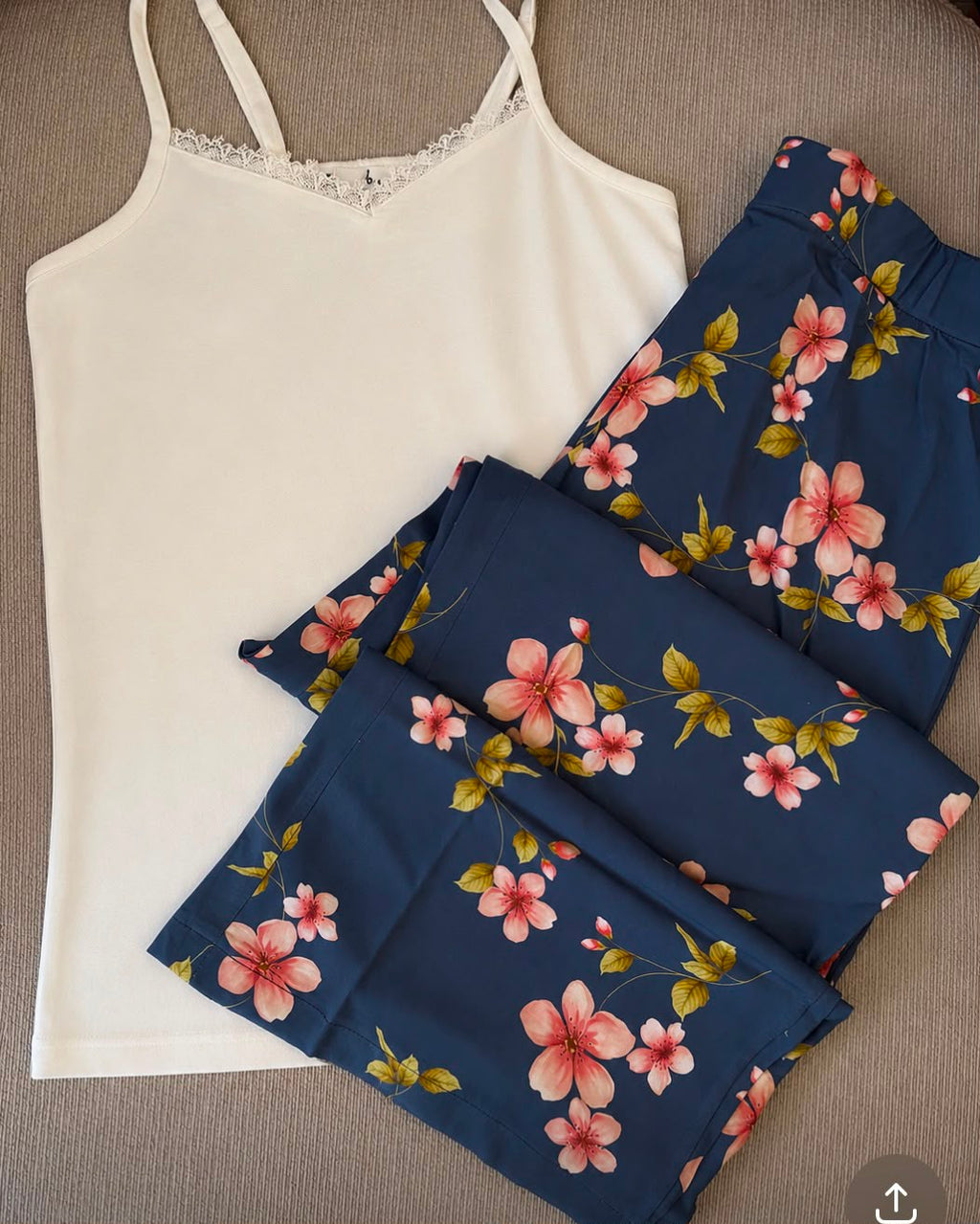 Floral Bloom 3-Piece Pajama Set