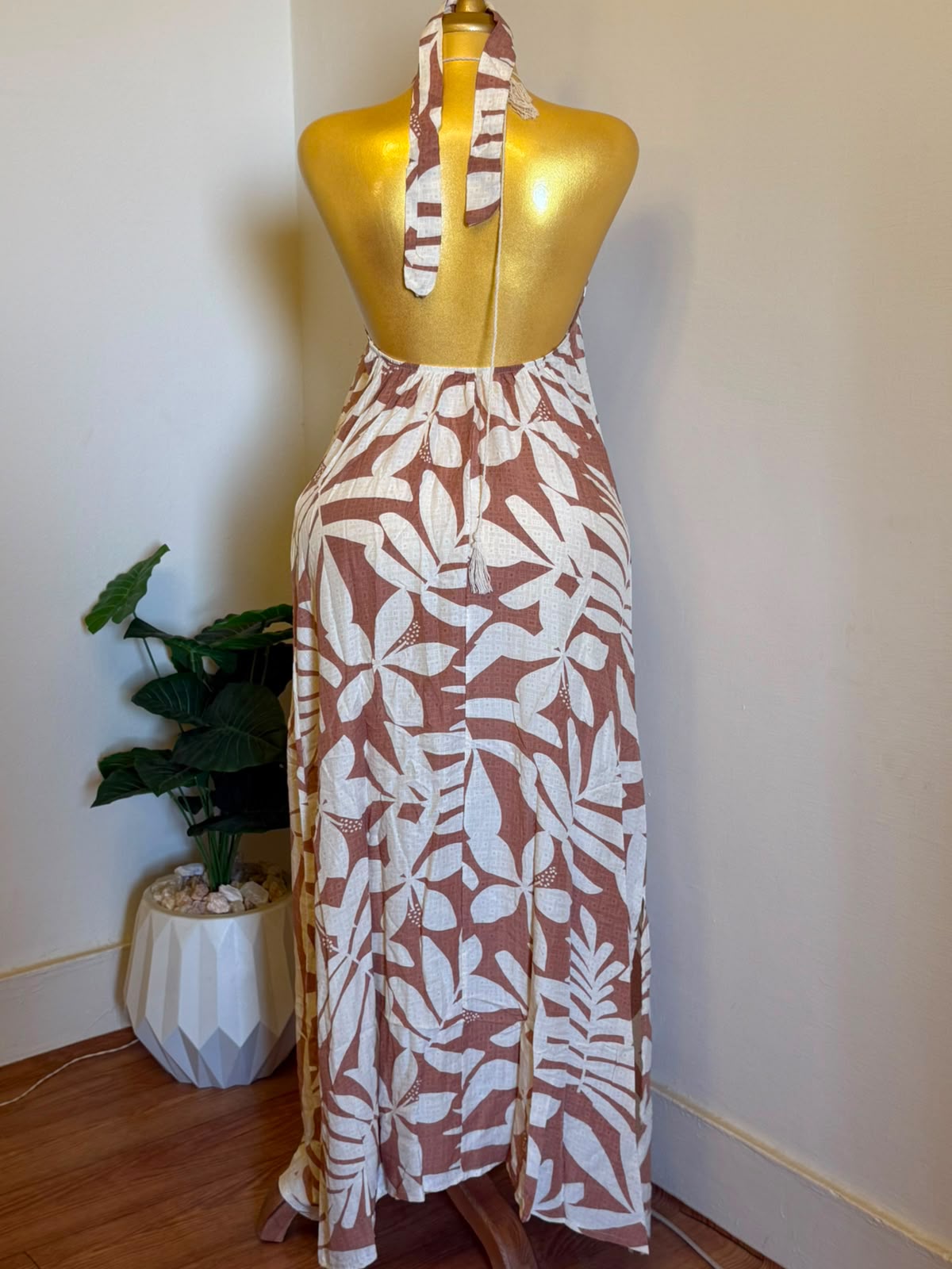 Tropical Print Halter HAVAN  Dress