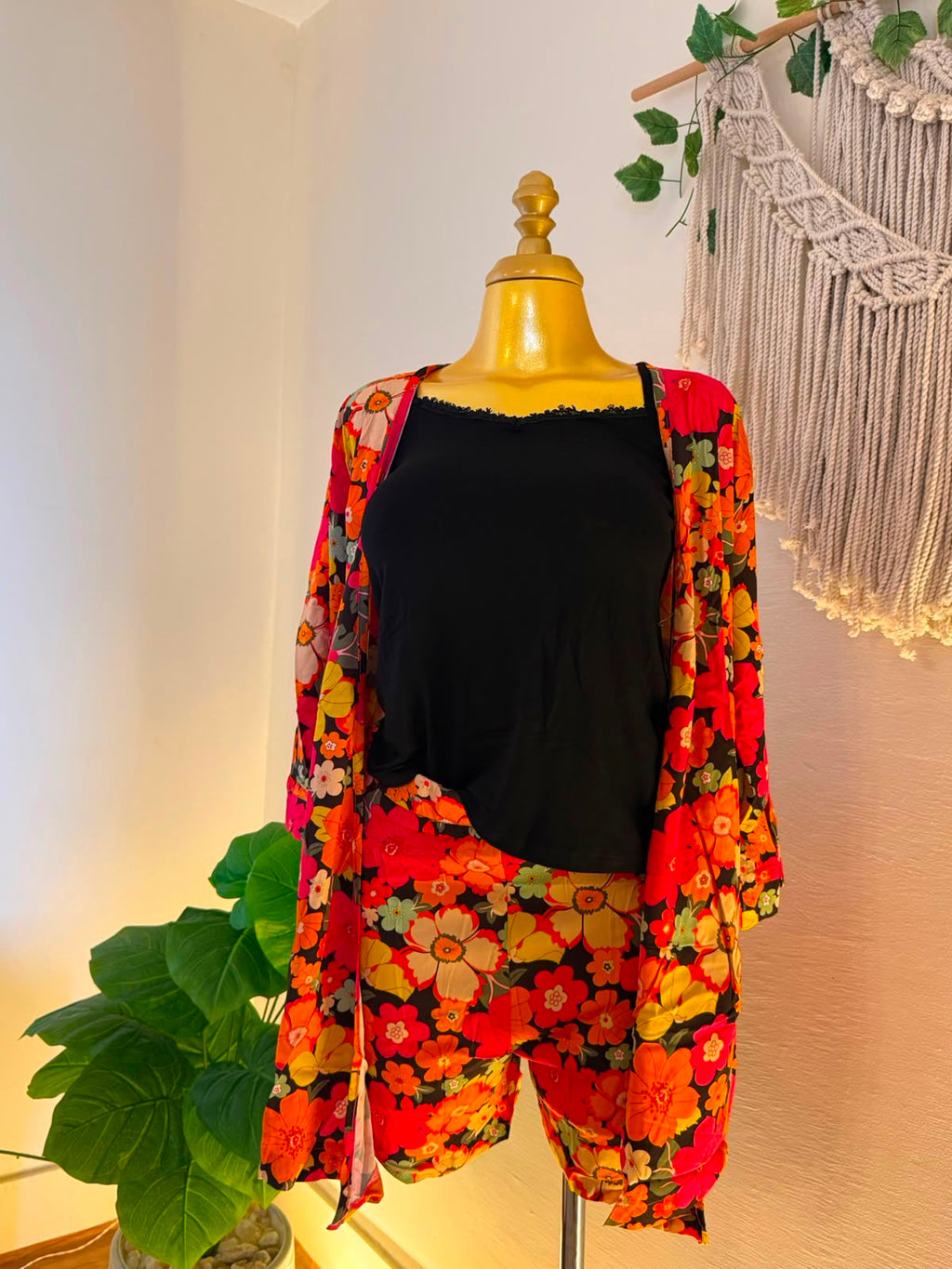Floral Dreams Short 3-Piece Pajama Set