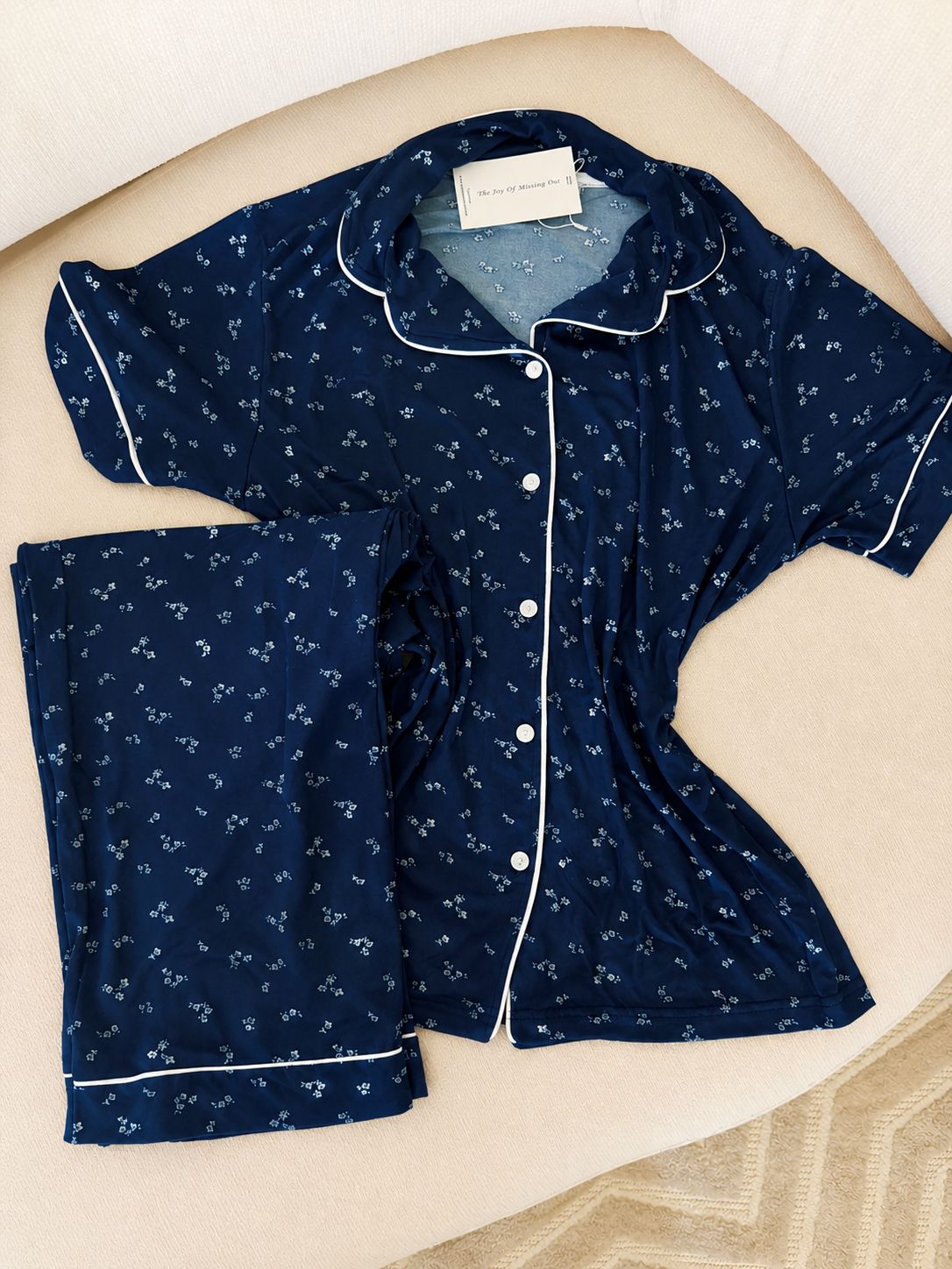 Berry Bloom Navy Pajama Set