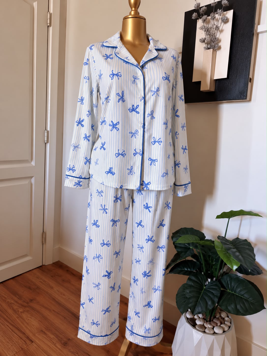 Bow Dream long sleeve Pajama Set