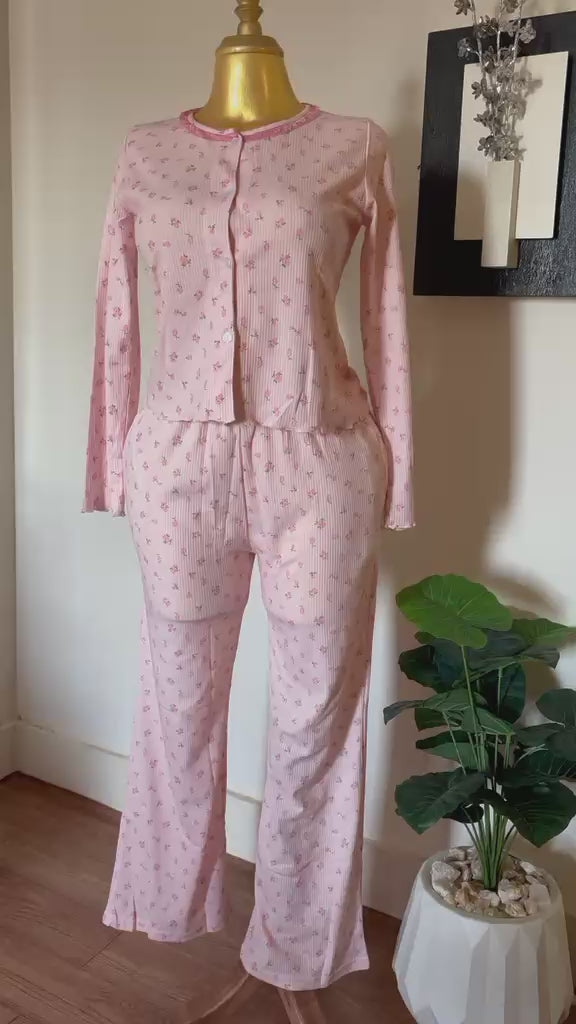 Blush Bloom Pink Pajama Set