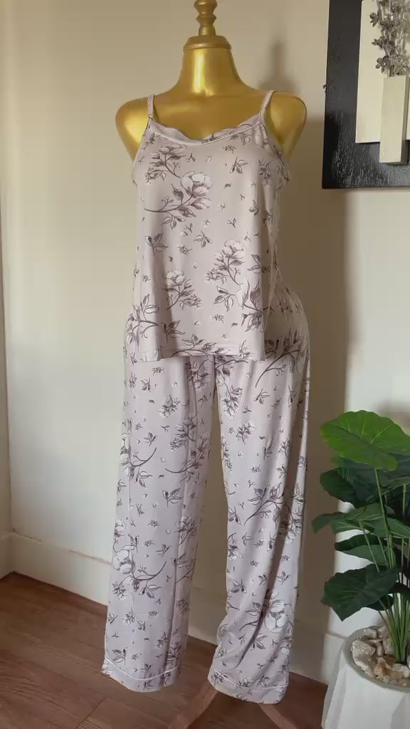 Orchid Dream Cafe Pajama Set