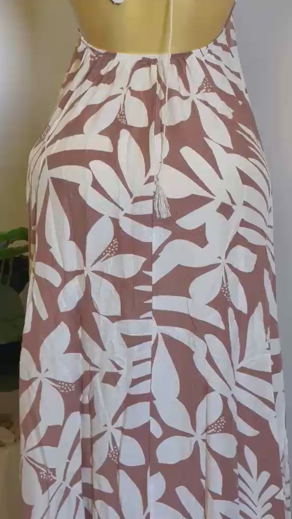 Tropical Print Halter HAVAN  Dress